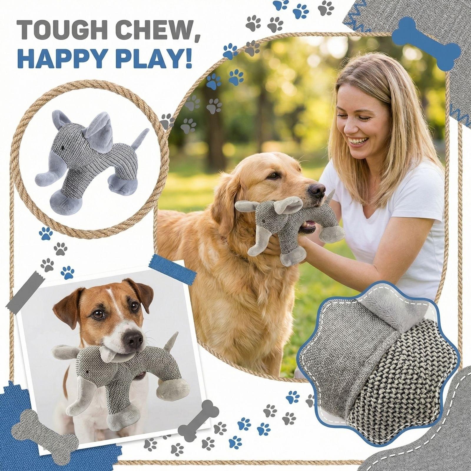 

Squeaky Dog Chew Animals, Strudy Linen Fabric, Boredom And Anxiety In Dogs One Size