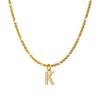 European and American Wind Titanium Steel Sparkling Necklace Women Inlaid with Zirconium 26 English Letters Pendant Collarbone Chain Girls High Sense