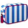 Polyester Striped Makeup Bag With Tassels For Daily Use And Travel Storage