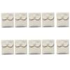 Soft Velvety Jewelry Storage Pouches, 10 Separate Snap-Button Bags for Sorting, Travel Carrying, and Gift Presentation