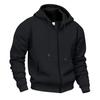 Herbst Winter Warme Kapuzenpullover Herren Lässiger Fleece Reißverschluss Hoodie Sweatshirt Locker Bequem Streetwear