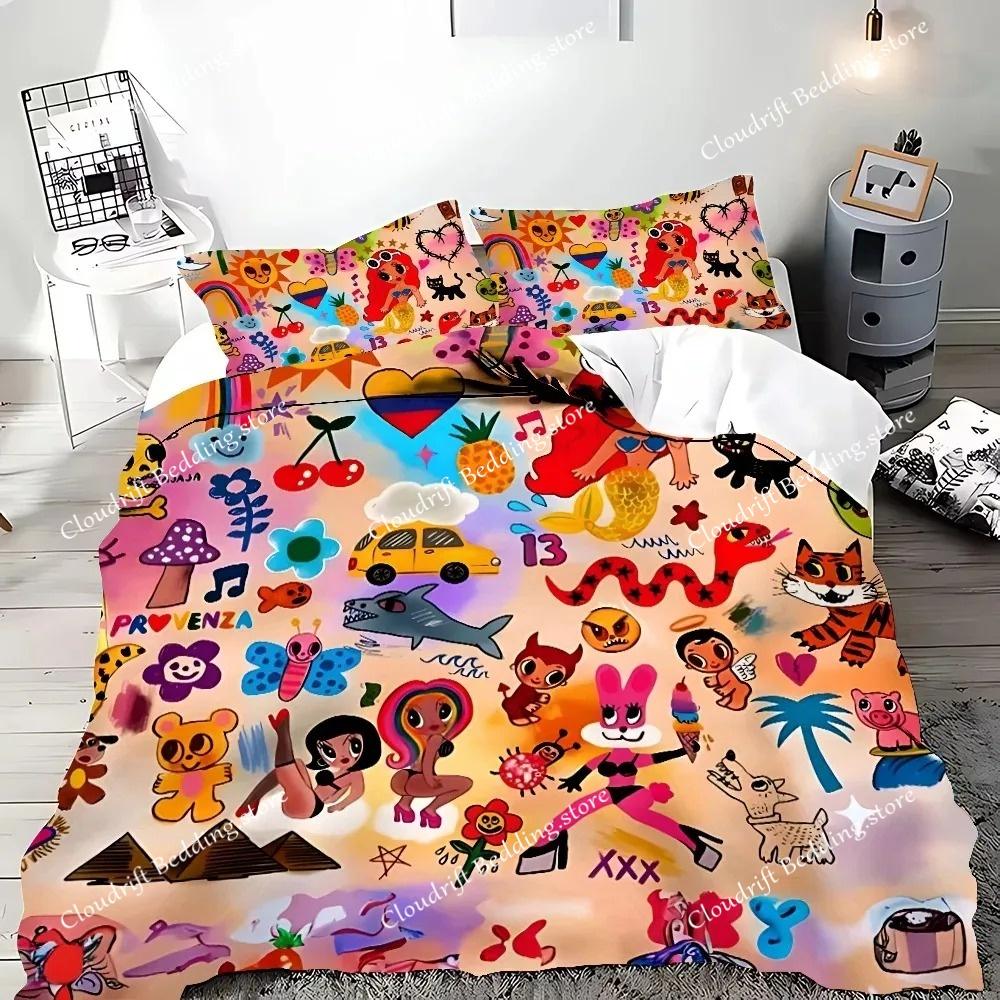 Exquisite 3D Karol G New Album Cover Manana Printing Bedding Set Duvet Cover Comforter Bed Youth Kids Girl Boys Gift