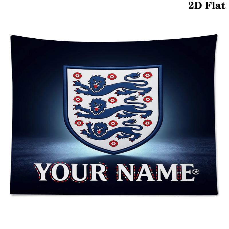 Custom Name England national team Printed Tapestry – Wall Hanging for Bedrooms, Dorms, and Home Decor