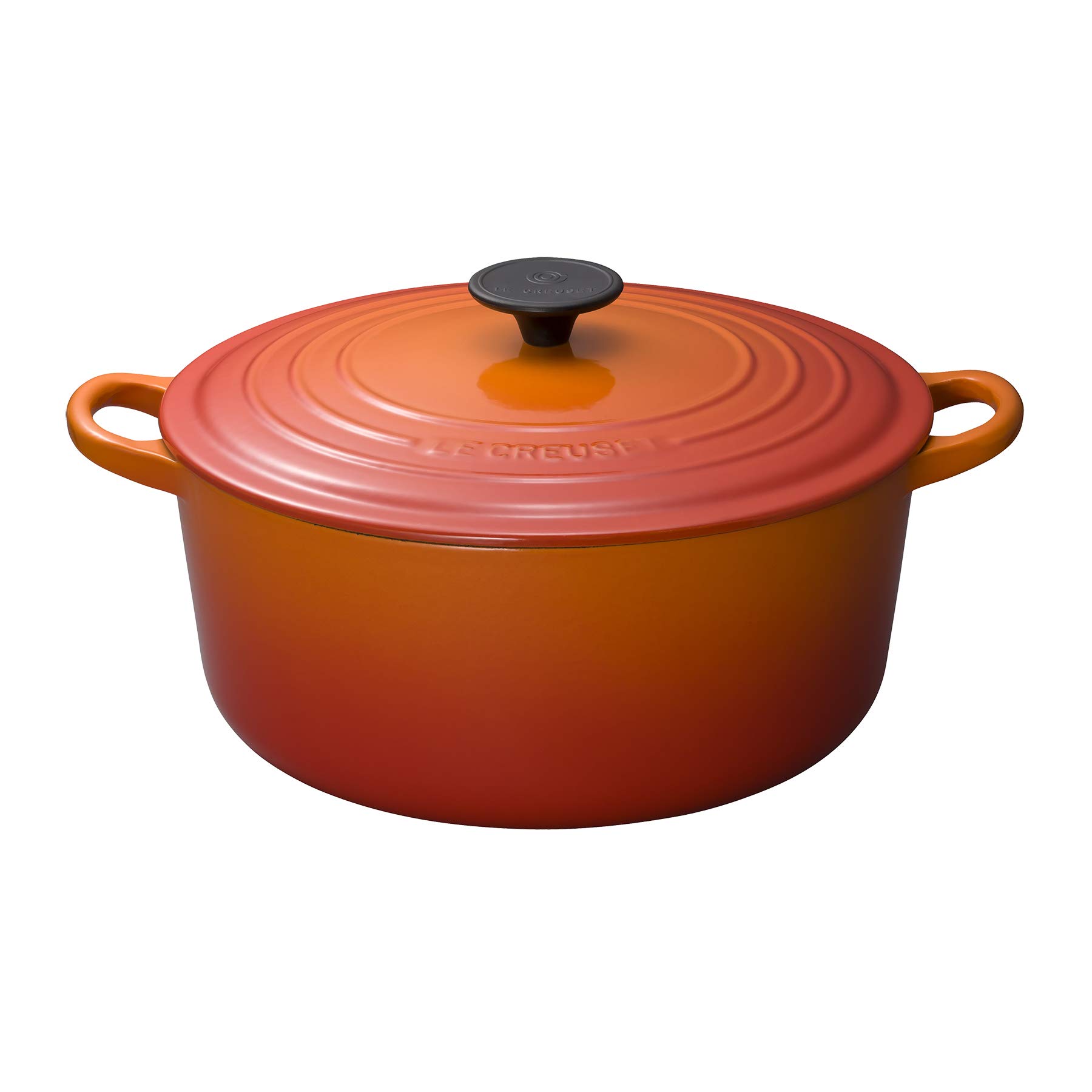 

Le Creuset Cast Enameled Pot Cocotte Ronde 26 cm Orange Gas IH Oven Compatible Japanese [Authorized Product]