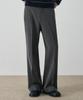DRAW FIT Herringbone French Flare Slacks [Grey]
