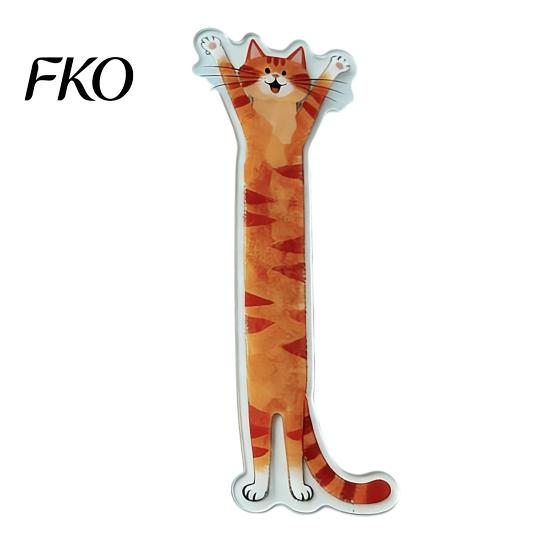 Cat Design Bookmark 5Pcs Acrylic Long Bookmark, Book Mark for Reading Women & Waterproof Men, Decorative Kitten Page Marker, Gifts Readers Lovers