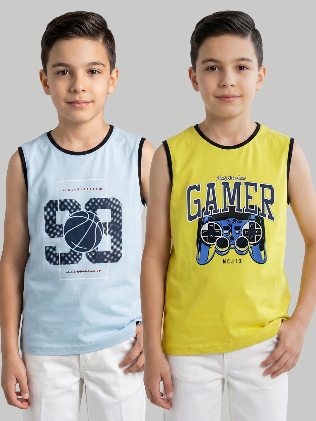 Monte Carlo Boy Regular Fit Yellow-Sky Tshirt 4-5 Years