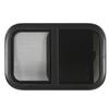 Horizontal Sliding RV Window 23.6 X 11.8in Uv Resistant Tempered Glass Window with Removable Insect Nets Black