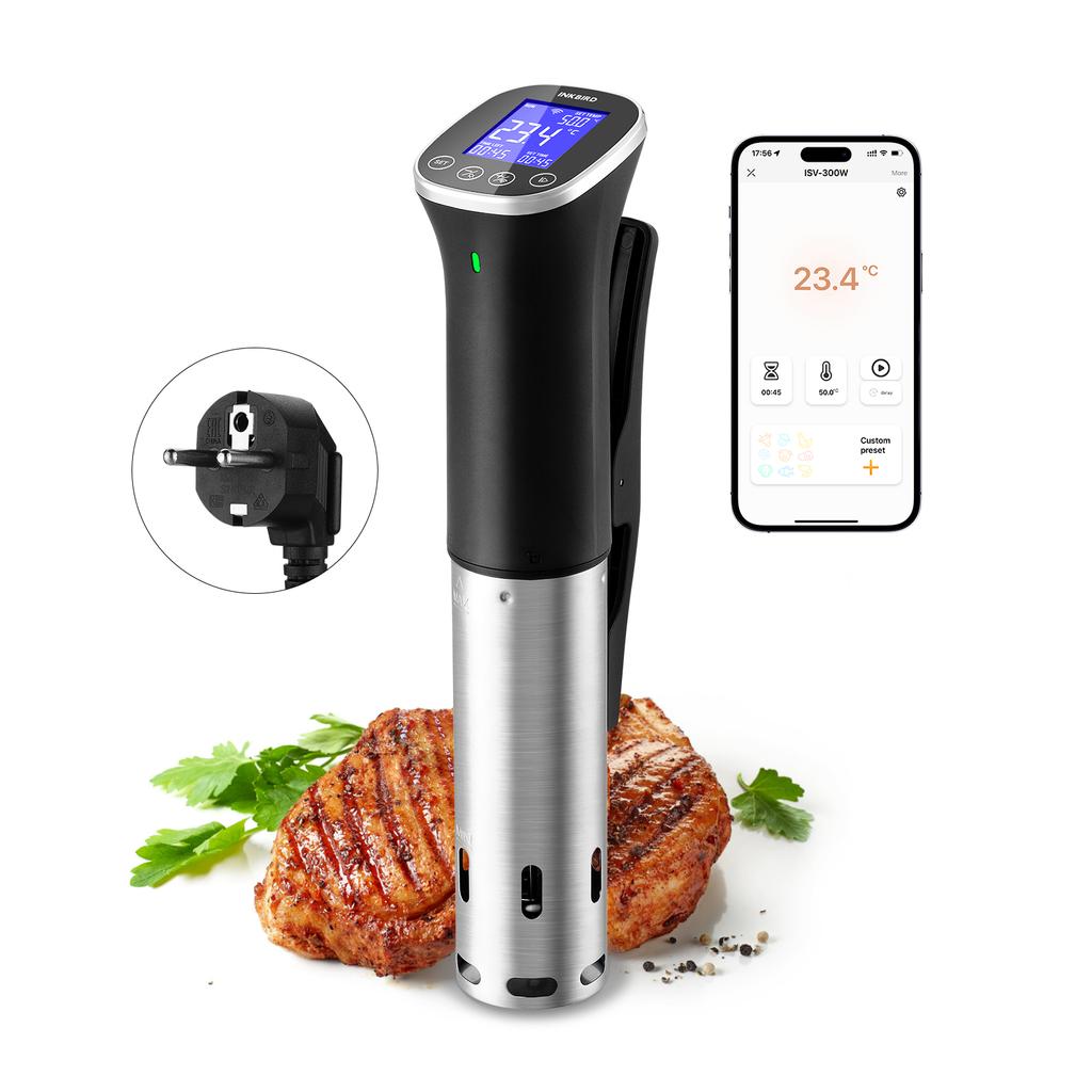 INKBIRD ISV-300W WiFi Sous Vide Machine 220V EU Plug IPX7 Waterproof Sous Vide Cooker APP Remote Control with Recipes Alarms