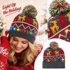 Women's Christmas Light-Up Knit with Design, Multicolor Glowing Winter Hat