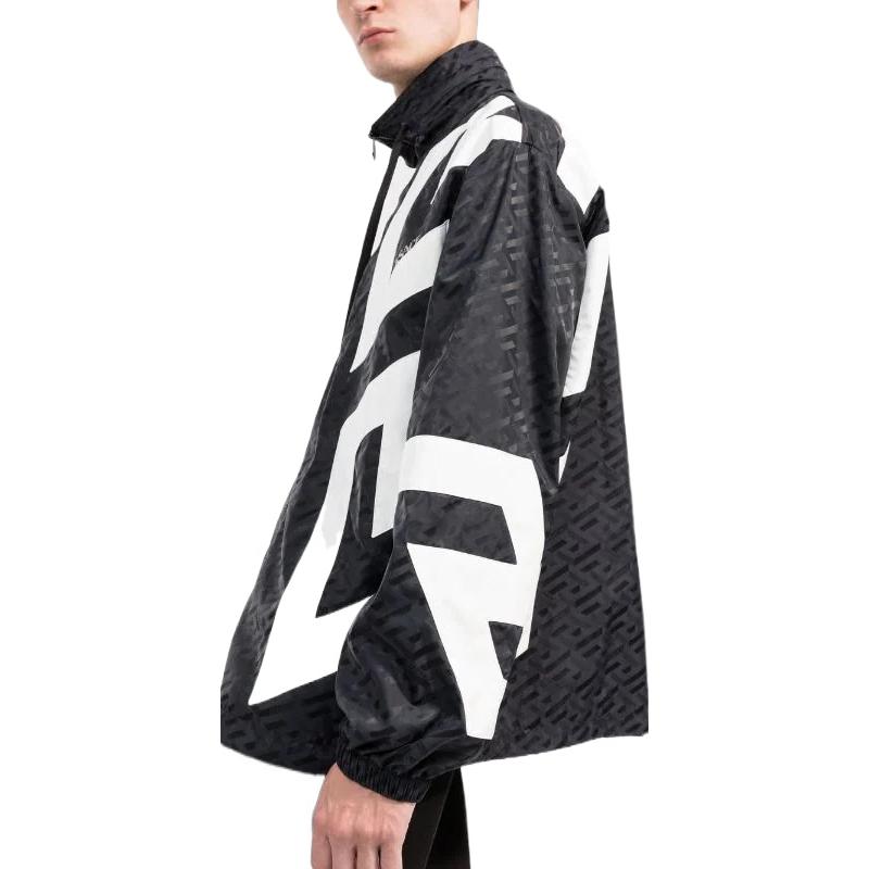 VERSACE Logo Printed Zip Up Jacket 10060331A04368-2B020