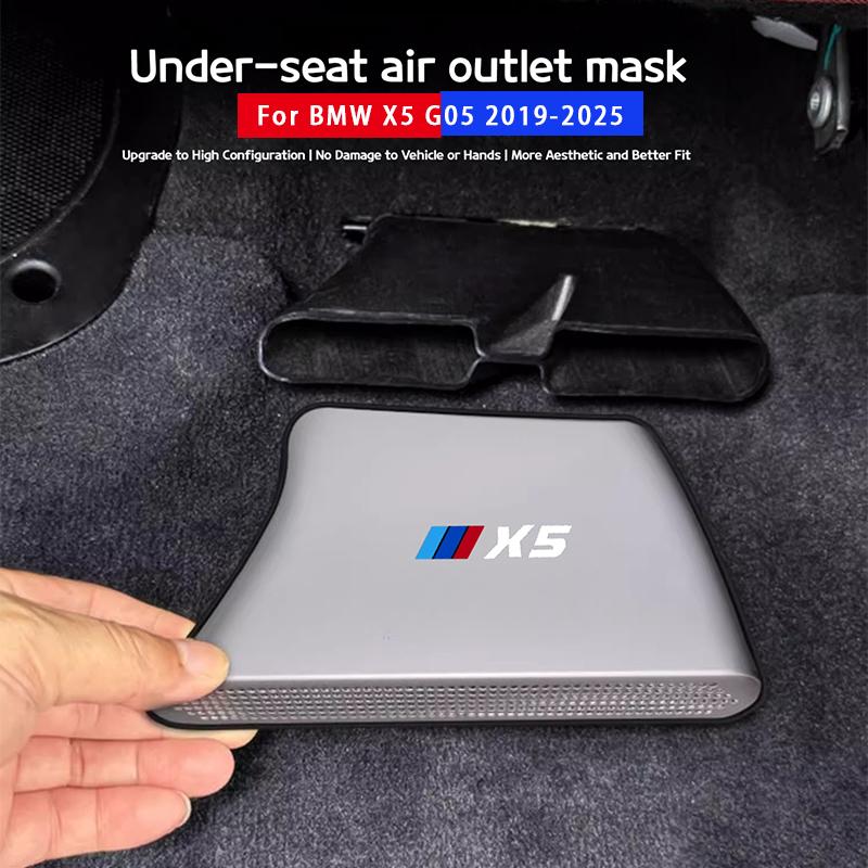 LXXM7 Car Under Seat Floor AC Air Conditioner Vent Outlet Protection Cover Car Interior Accessories For BMW X5 G05 2019-2025