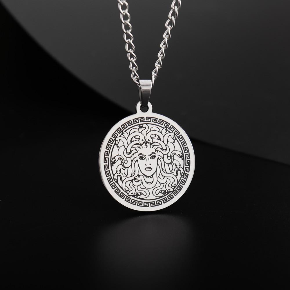 European and American Ancient Greek Mythology Snake Lady Medusa Pendant Necklace 60CM