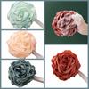 Rose Shaped Shower Ball Mesh Rose Bath Ball Hangable   Exfoliating