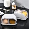 Beauty Egg Storage Box with Cover Dust-proof Dressing Table Lipstick Air Cushion Storage Shelf Portable Powder Puff Storage Box