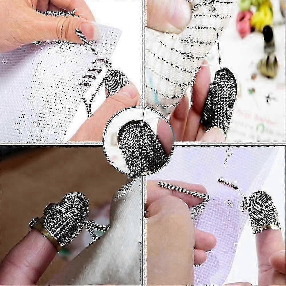 2026 Hot!! 6 Pieces Sewing Thimble Finger Protector,adjustable Metal Finger Shield Protector For Sewing Embroi,zxl
