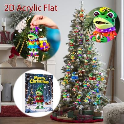 Saisonaler Adventskalender Resist Frosch Design 24-Tage Countdown Festlicher Familienaktivitätskalender Festliche Atmosphäre Verstärker
