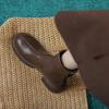 Brown Martin Boots Women's Spring and Autumn Platform British Wind Fried Street Short Boots Tide Ins
