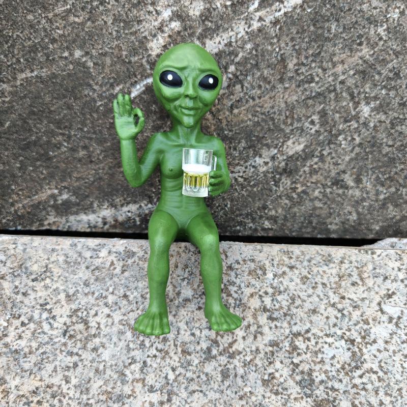 Cross-Border Alien and Angel Dwarf Resin Garden Ornaments for Christmas and Halloween