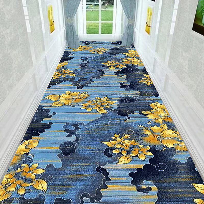 Moderner Heimflur Dekor Teppich Licht Luxus Weich Treppenhaus Rutschfest Langer Teppich Große Größe Eingangsbereich Gangmatte Einfache Reinigung