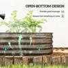 Galvanised Raised Garden Bed Metal Planter Box With Safety Edging For Flowers Herbs Succulents Dark Grey