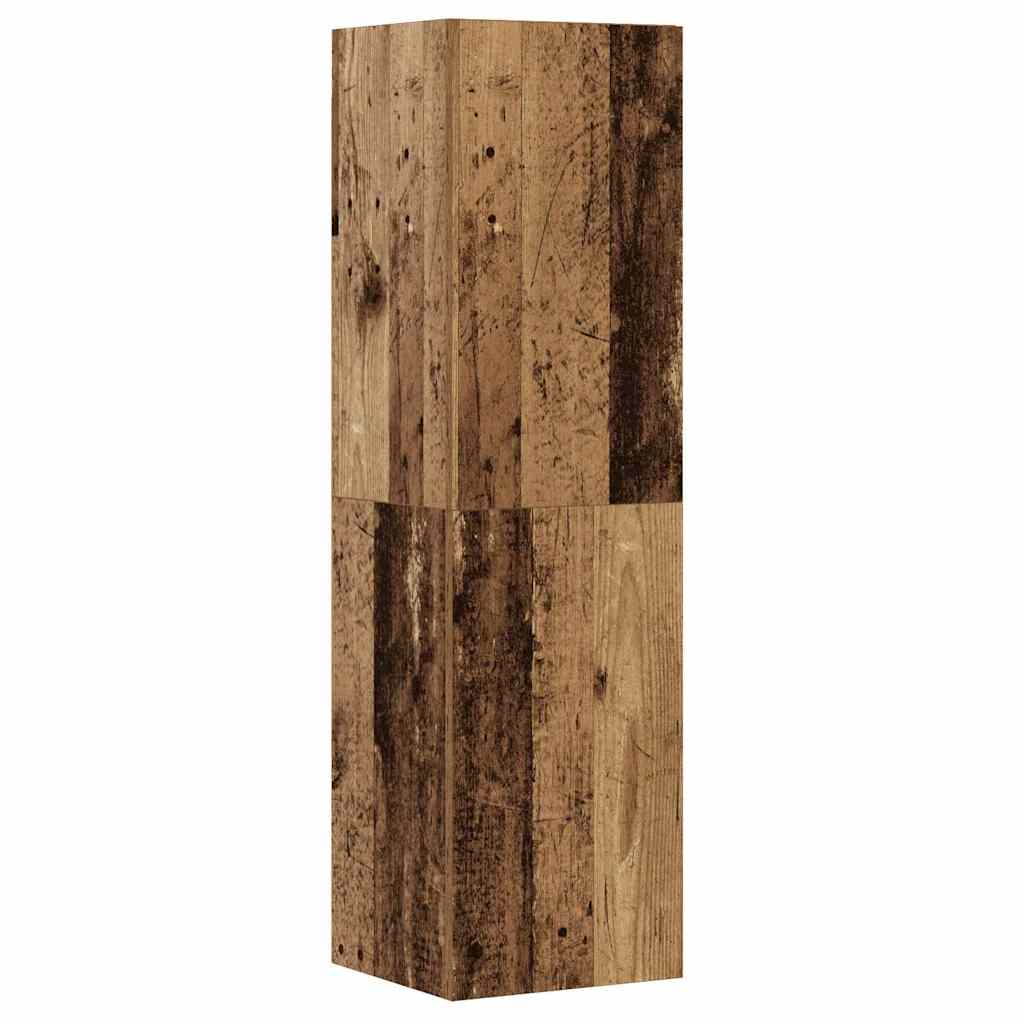 5 Piece Wall Mounted TV Cabinet Set Rustic Wood Look Engineered Wood