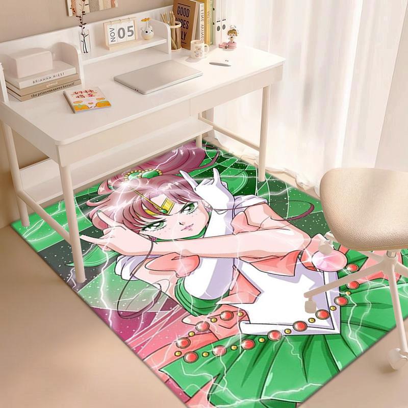 Cute cartoon theme Sailor Moon Tsukino Usagi cartoon rug Multifunctional household anti-slip decorative door mat, outdoor floor mat, and carpet Y14