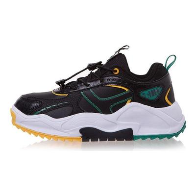 Li Ning Kids Soft Comfortable Non-Slip Shock Absorbing Wear-Resistant Casual Shoes Kids Casual Shoes Black YKCR180-3