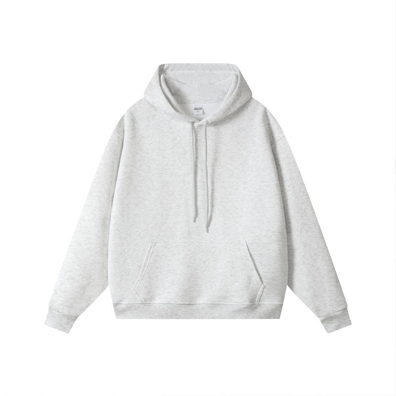 Solid Color Hooded Pullover Sweatshirt Spring Fall Style Unisex Fashion Workwear Hoodie Youth Trend Streetwear