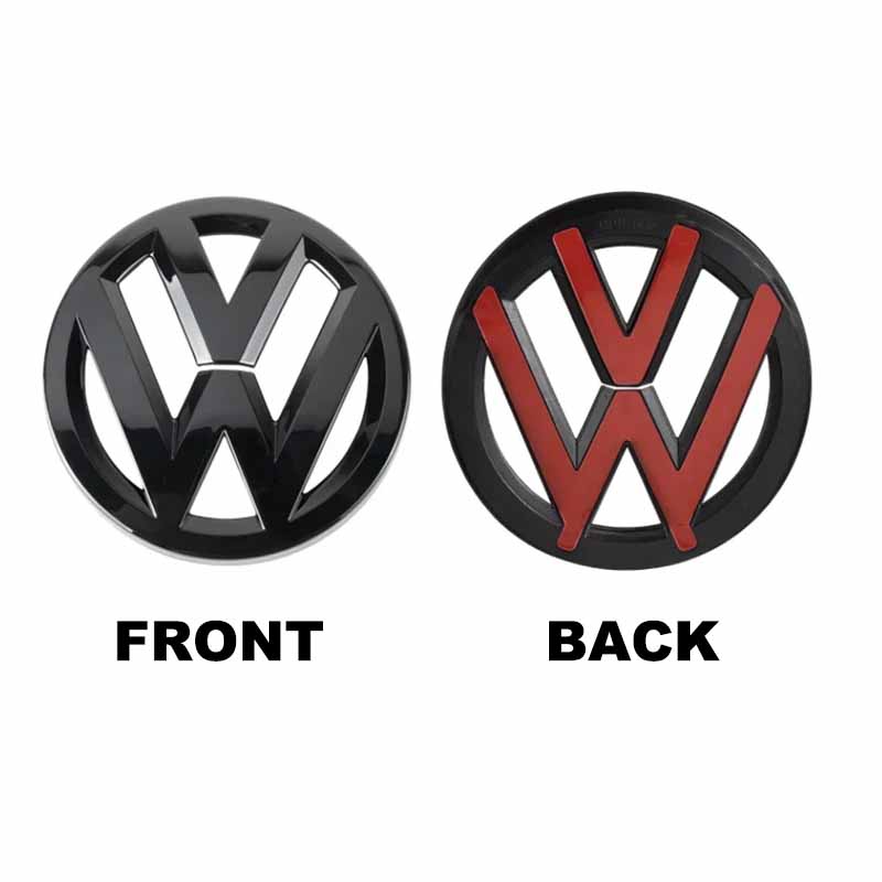 For VOLKSWAGEN VW 2Pcs Front Grill&Rear Emblem Lid Covers Logo Stickers for Volkswagen VW POLO Golf 4-8 MK4-MK8 Sportvan Upgrade