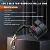 12V 3 Way Waterproof Relay Box Pre-Wired Fuse and Relay Box 3 Slot ATC/ATO Fuse Relay Block  Relay Panel for Automotive