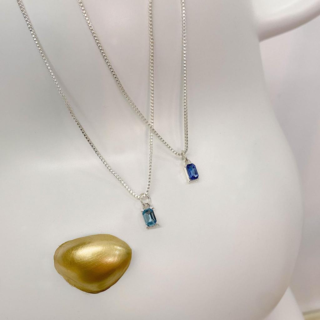 Trendy Geometric Square Zirconia Necklace for Women - High-End Versatile Clavicle Chain