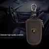 PU Leather Metal Logo Car Remote Key Case Keychain Protector Bag For Lamborghini LP570 LP610 Urus LP700 LP770 Gallardo Aventador