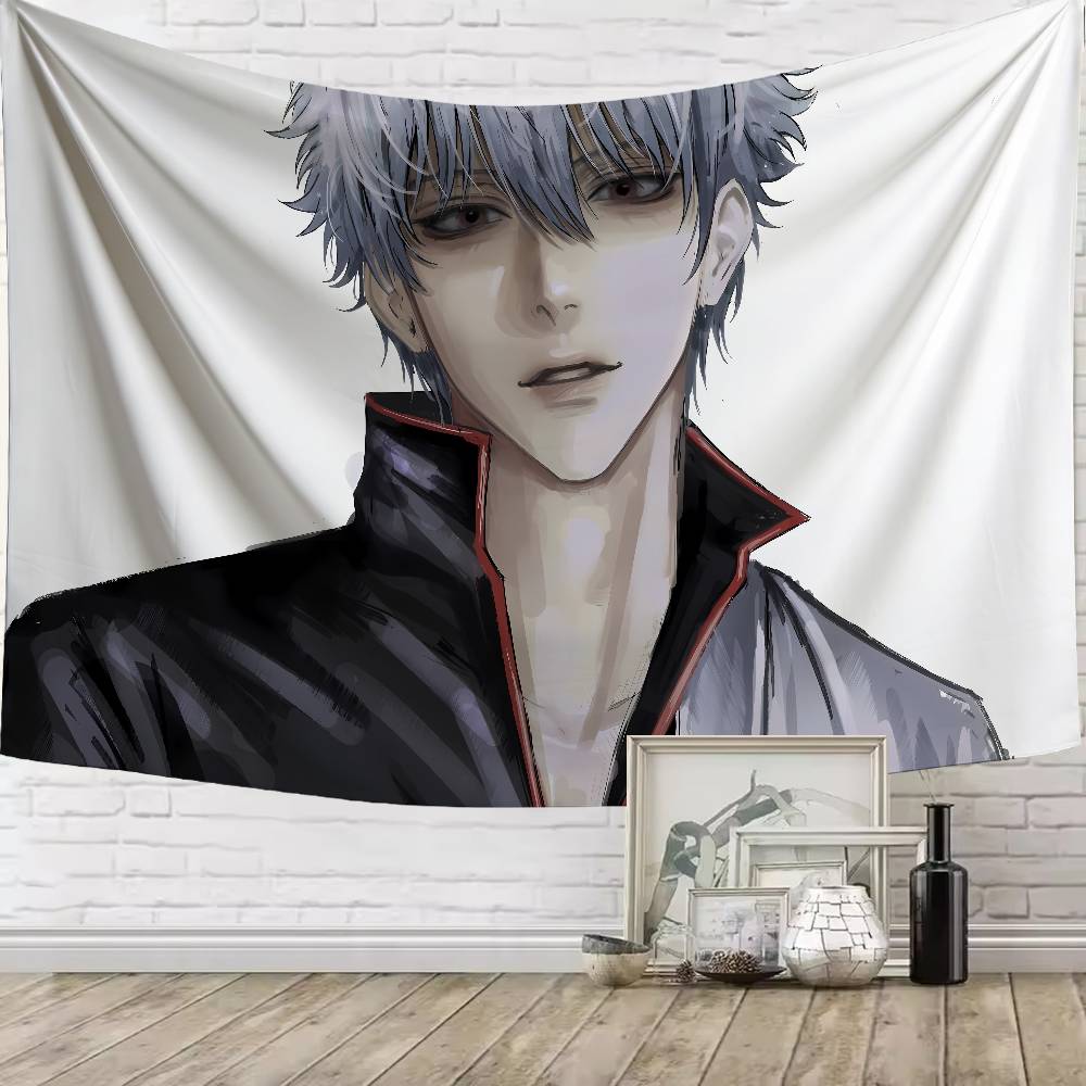Large Cool GGintokiS Sakata Funny Popular Anime Popular Room Decoration Wall Tapestry Art Room Home Decor Wall Art Decor