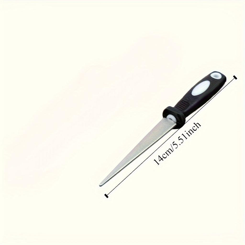 Diamond Sharpening Scissors Knives Rod Grit File Garden Tools Double-sided Flat Curved Design Handheld Sharpener Home Supplies