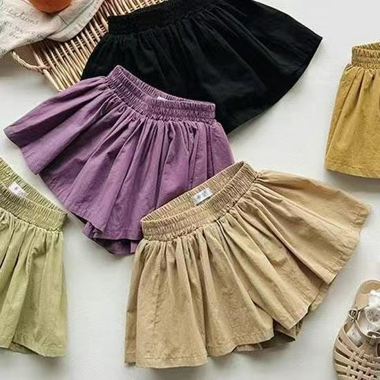 2025 Neuer Stil Koreanische Baby Mädchen Culottes: Modische Sommer-Shorts und Rock-Kombination