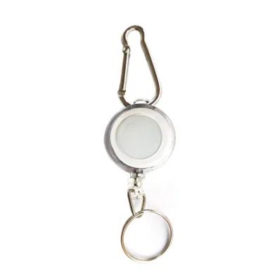 2026 1pc Retractable Pull Badge Reel ID Lanyard Name Tag Card Badge Holder Reels ABS Plastic Key Ring Chain Clips