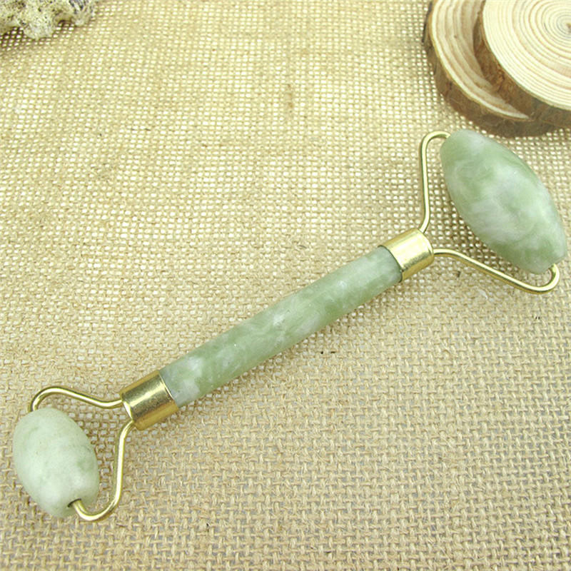Jade Stone Needle Derma Face Arms Neck Massage Roller Ancient Face Body SPA Massage Roller Facial Massager Jade Beauty Tool 1pc