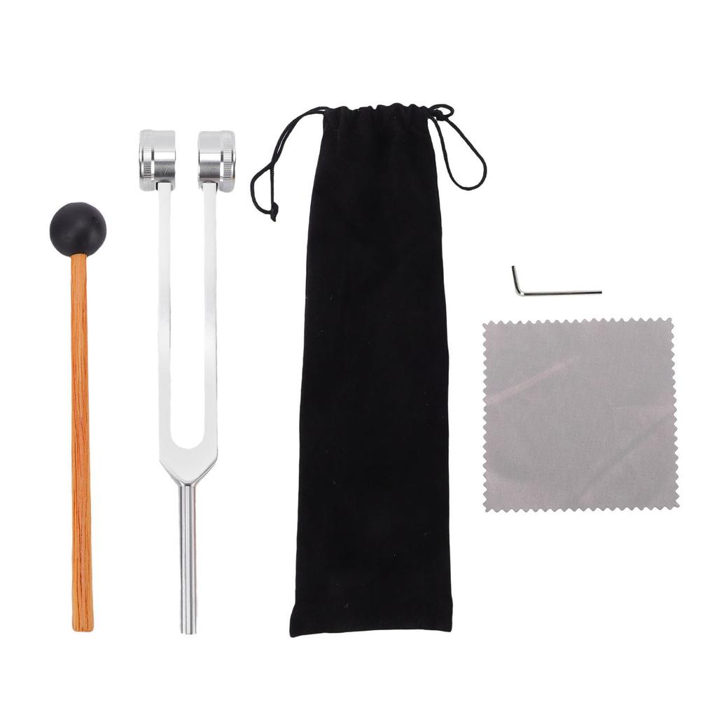 Tuning Fork with Hammer 128Hz Aluminum Alloy Portable Sensory Tuning Fork for SPA Yoga Meditation Relaxation