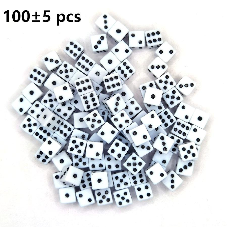 100pcs 8mm Mini Colour Acrylic D6 Dice 6-Sided Right Angle Party Game Dice for Table Role Play Games Board Game Accessories JXB
