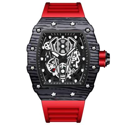Watch Domineering Wine Barrel Men's Watch Curved Mirror Hollow Surface Sports Men's Watch Watch