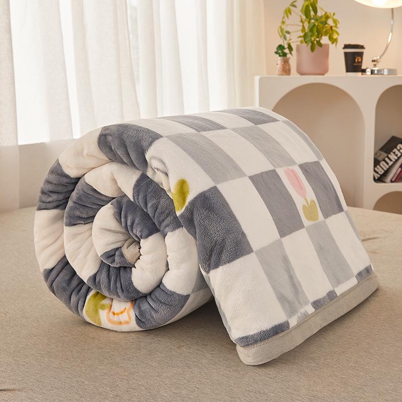 

Толстое теплое фланелевое одеяло из молочного флиса для детей - мягкий ворс и чехол для дивана, идеальный подарок 150x200cm Four Seasons 1.9 lbs