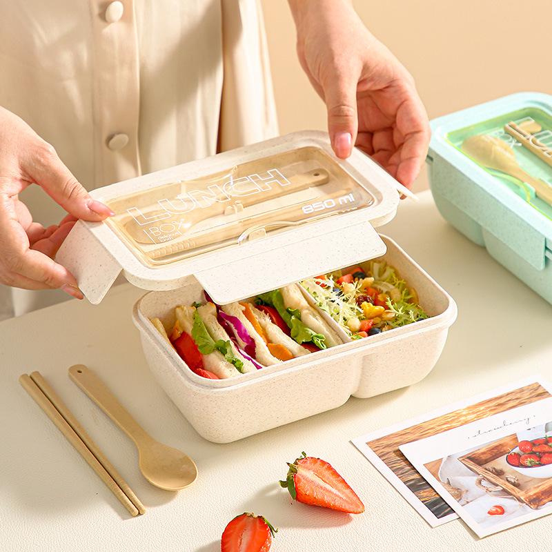 Microwaveable Bento Box for Office Workers and Students - Ideal for Light Meals and Fat Loss, Divided Lunchbox Design