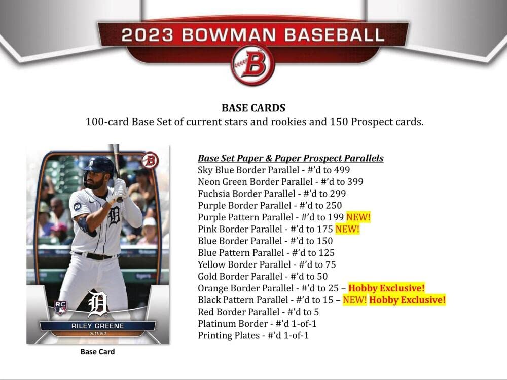 2023 Topps Bowman Baseball - Hobby Bowman Baseball Hobby Box