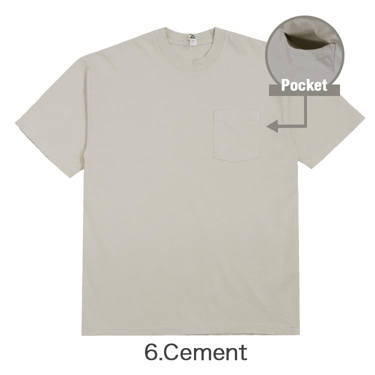 Angeles Pocket Short for Men and Los Angeles M [Los Apparel] T-shirt, Heavyweight, Sleeve, Women, Apparel, 6.5oz, Plain, 1809GD, Cement, Ivory, [Used]