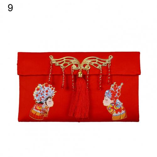 2026 Red Envelope Lucky Money Bag Texture Faux Silk Visiting Relatives New Year Red Envelope for Chinese Spring Festival HongBao
