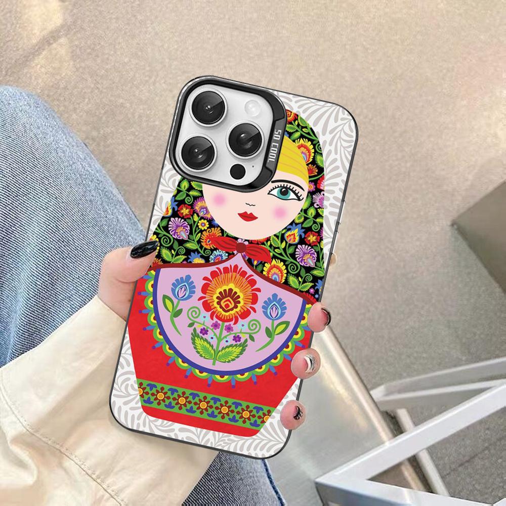 Russian Dolls Matryoshka Cute Phone Case For IPhone 16 15 14 13 12 11 Pro Max X XR XSMAX 8 7 Plus Matte Shockproof Back Cover