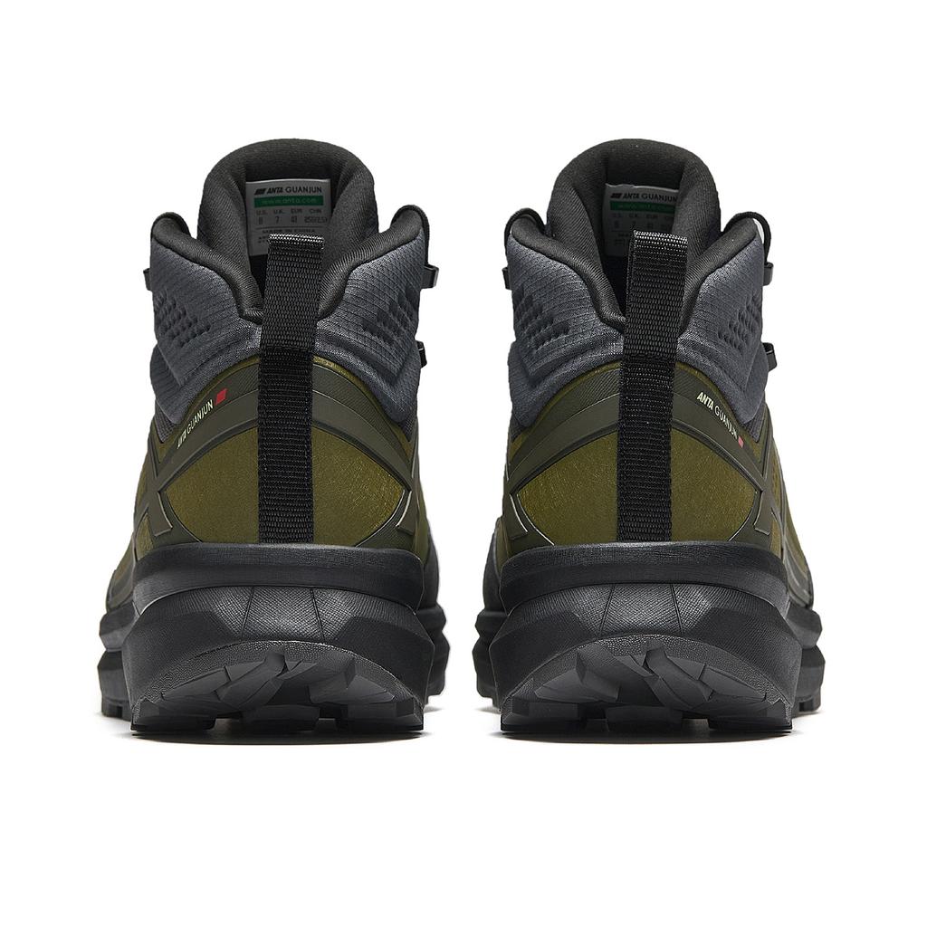 Anta K3 Mid Long Velvet Non-Slip Wear-Resistant Outdoor Shoes Men Shoes Dark-Brown Basic-Black Field-Green 112546677A-2