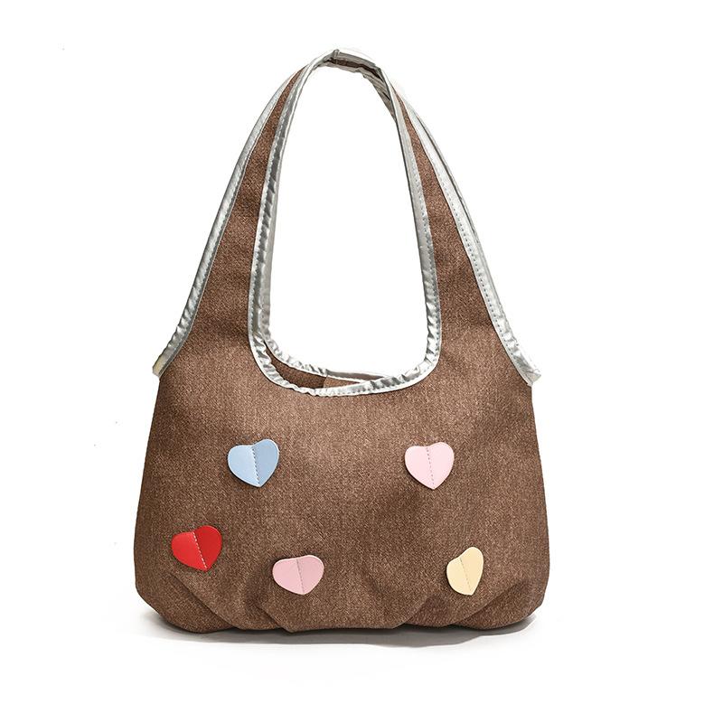 Korean version of fashion handbag women's bag new large-capacity PU bag niche high-texture shoulder armpit bag