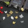 10Pcs Antique Brass Slice Pendants For Jewelry Making DIY Charm Decoration